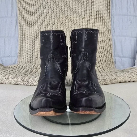 LUCCHESE Demi Boots Booties Women’s Size 8.5 C / Short Western Zipper - Picture 5 of 5